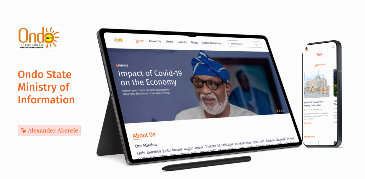 Ondo State Ministry Project Mockup